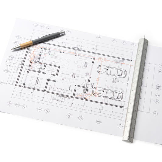 LD3983 DINTEL - Aluminiumlineal im dreieckigen Design, 30 cm.