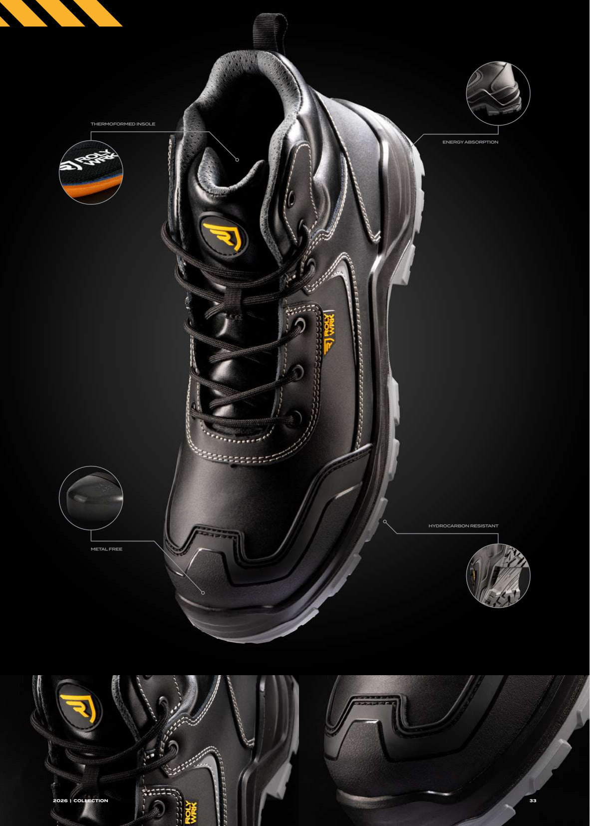 LD8389 IRON - Arbeitsstiefel mit Leder- und Mesh-Beschichtung