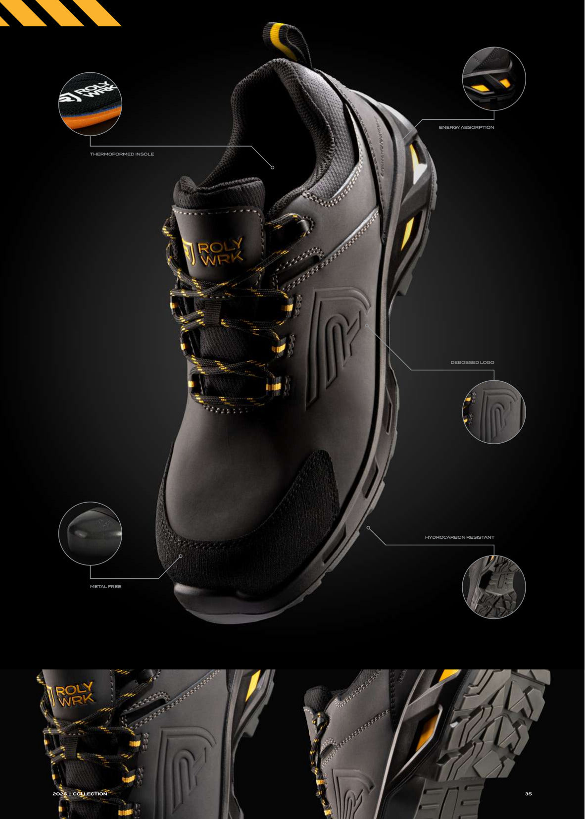 LD8390 ROCK - Arbeitsschuhe aus Lederstoff mit Faserbeschichtung