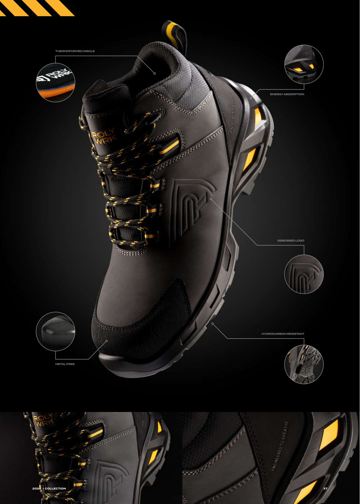 LD8391 LUA - Arbeitsstiefel aus Lederstoff mit Faserbeschichtung