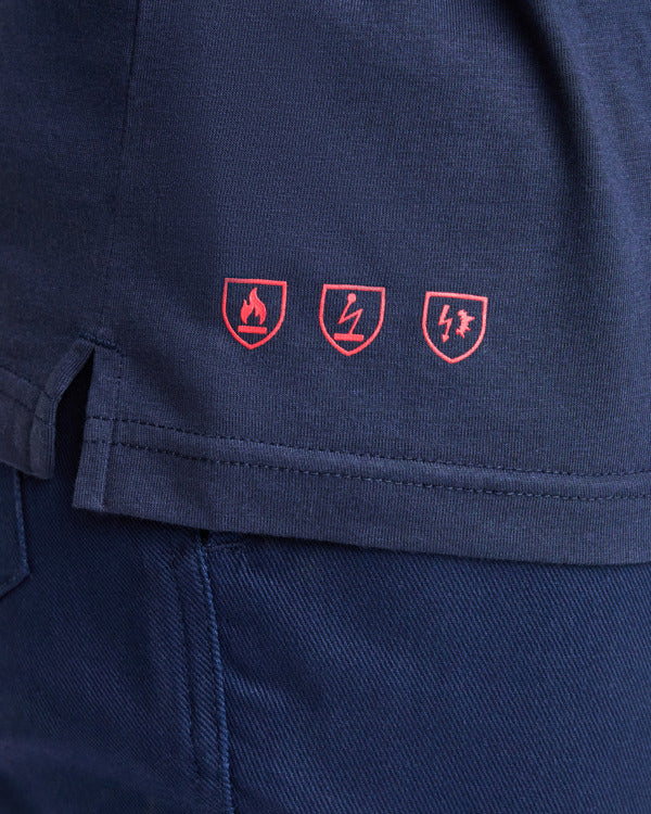 LD9402 SANTANA - Flammhemmendes langärmliges Poloshirt