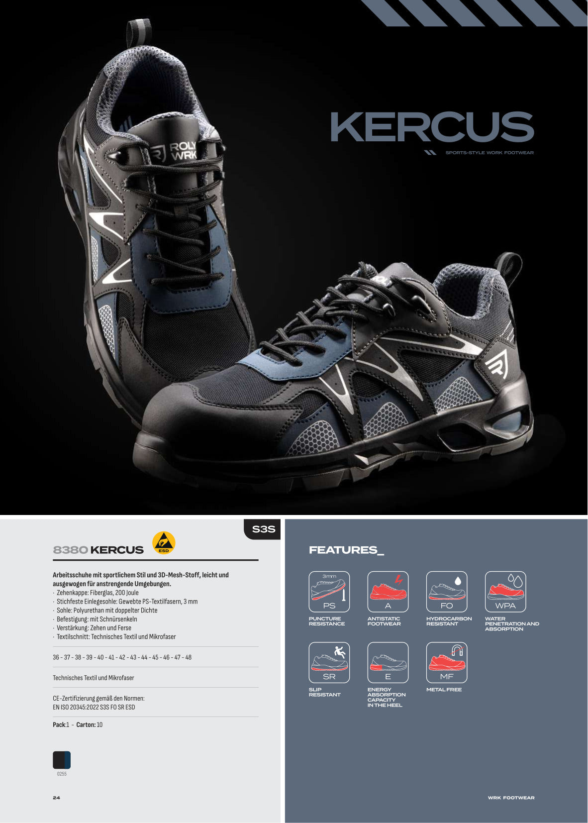 LD8380 KERCUS - Arbeitsschuhe mit sportlichem Stil