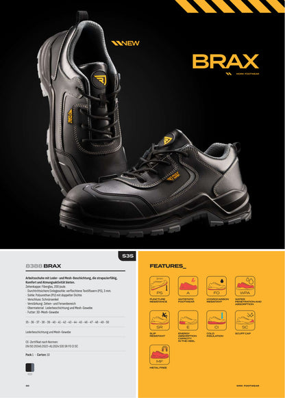 LD8388 BRAX - Arbeitsschuhe mit Leder- und Mesh-Beschichtung